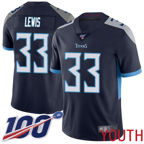 Tennessee Titans Limited Navy Blue Youth Dion Lewis Home Jersey NFL Football #33 100th Season Vapor Untouchable